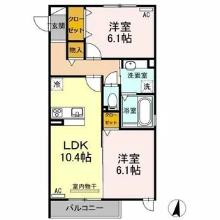 プランドールⅧ B棟【2階】の間取り