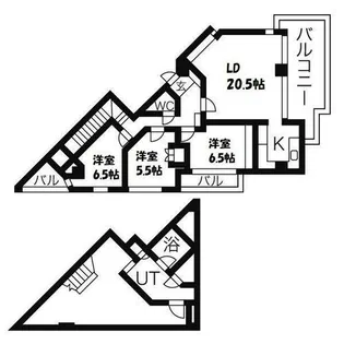 NS21やごとB棟【1階】の間取り