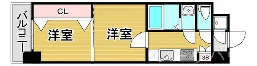 福岡県福岡市東区箱崎ふ頭3丁目【マンション】の間取り
