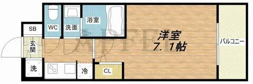 S-RESIDENCE天満Gracis【7階】の間取り
