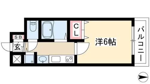 プレサンス久屋大通公園サウス【507号室】の間取り