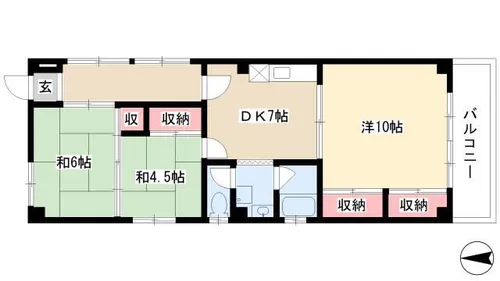 伊藤ビル【4C号室】の間取り