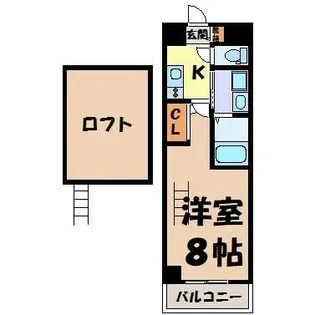 エステムコート名古屋栄デュアルレジェンド【4階】の間取り