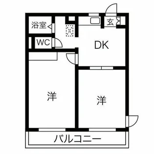 アイリス鶴里【2階】の間取り