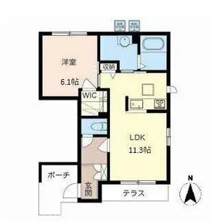 加東市上中(エクラシエ 上中 C棟)【1階】の間取り