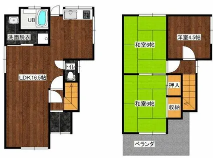 大阪府松原市高見の里5丁目【一戸建】の間取り