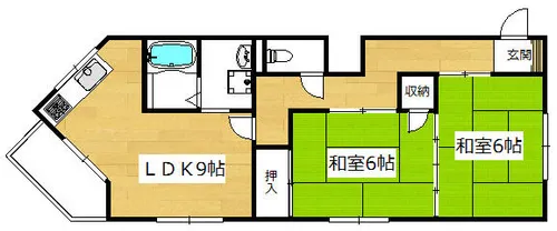 グリーンピア大蔵司Ⅱ【301号室】の間取り