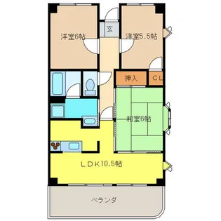 BELLE VILLE Ⅰ【2階】の間取り