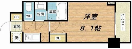 S-RESIDENCE都島【8階】の間取り