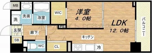 ビビアンパレス桜川公園【5階】の間取り