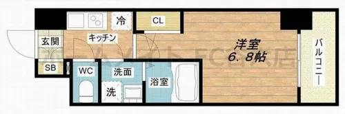 エスリード大阪上本町ブランシュ【11階】の間取り