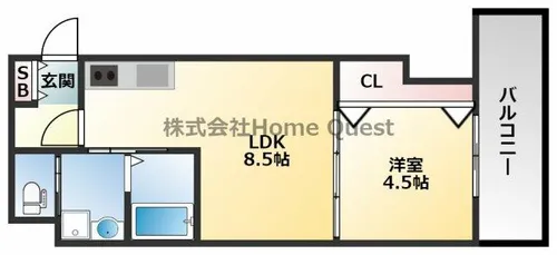 フウキレジデンス【5階】の間取り