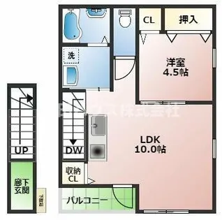 la room【202号室】の間取り