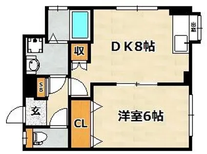 イナオカビル永沢町【5B号室】の間取り