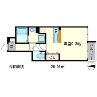 EXCEED北白川【205号室】の間取り