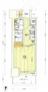 LAV心斎橋WEST【7階】の間取り