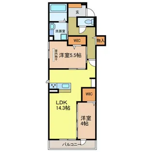 エスト山王【2階】の間取り