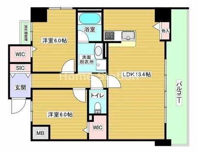 大阪府大阪市福島区玉川2丁目【マンション】の間取り