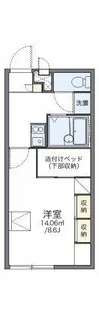 レオパレスウッドヒル【1階】の間取り
