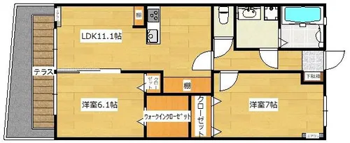 グランルーチェ参番館【1階】の間取り