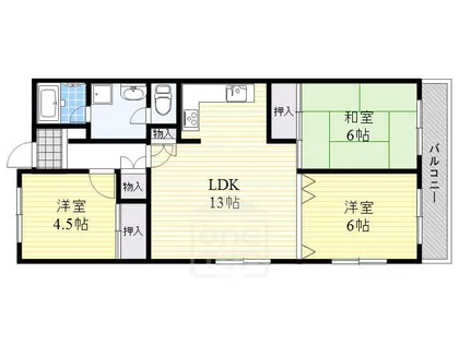 3LDKの間取り画像