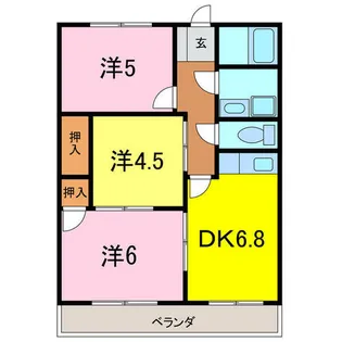 オレンジハイツ【2階】の間取り