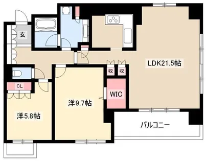 レザンドール東山元町【201号室】の間取り
