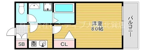 クレスト舎利寺【1階】の間取り