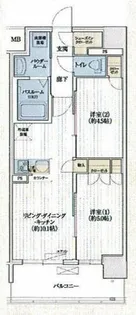 大拓ハイツ22【8階】の間取り