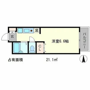 アメニティ岩倉南【1階】の間取り