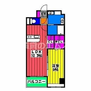 エージュ山王【204号室】の間取り