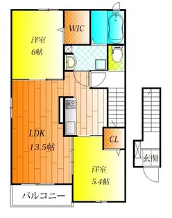 大阪府藤井寺市梅が園町【アパート】の間取り
