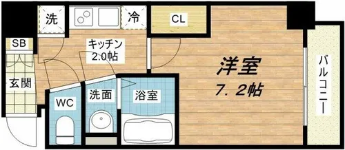 Grand-K靭公園【11階】の間取り