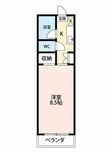 パレスメグミ【2-2号室】の間取り