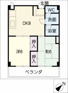 ベルガーデン向山2号館【2階】の間取り