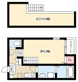 ハーモニーテラス社台【1階】の間取り
