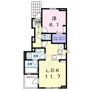 サンリットリヴァー【1階】の間取り