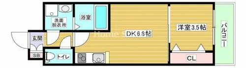 大阪府大阪市西淀川区姫島4丁目【マンション】の間取り
