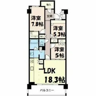 プライムメゾン富士見台【3階】の間取り