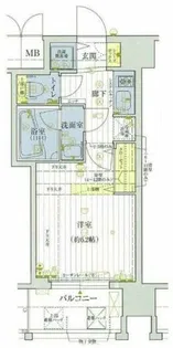 アクアプレイス梅田Ⅲ【7階】の間取り