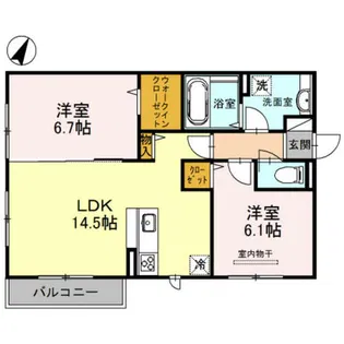 イズミ金岡【2階】の間取り