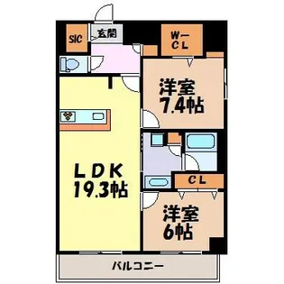 新栄アイサンメゾン【8階】の間取り