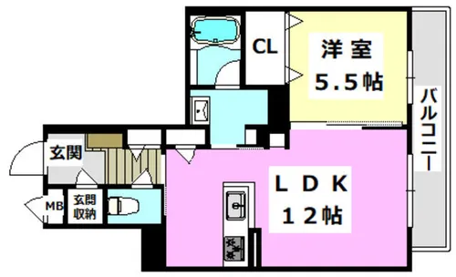 Casa de Solare【201号室】の間取り