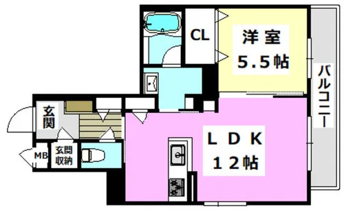 Casa de Solare【301号室】の間取り
