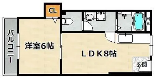 SUZURAN DANCHI Ⅱ【5階】の間取り