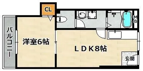 SUZURAN DANCHI Ⅱ【1階】の間取り