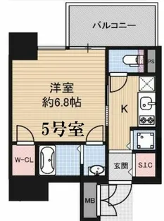 エスリード大阪上本町レジェーロ【15階】の間取り