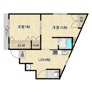 ビルシャナ赤川【1階】の間取り