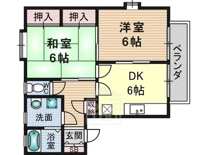 メゾン南春日丘【1階】の間取り