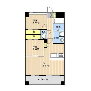 LIBTH空港東【0203号室】の間取り